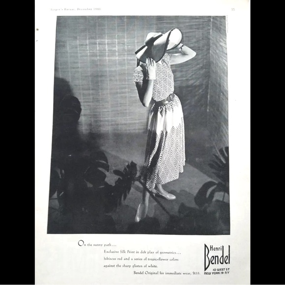 Original 1948 Henri Bendel Luxury Vintage Press Advertisement - Picture 1 of 3